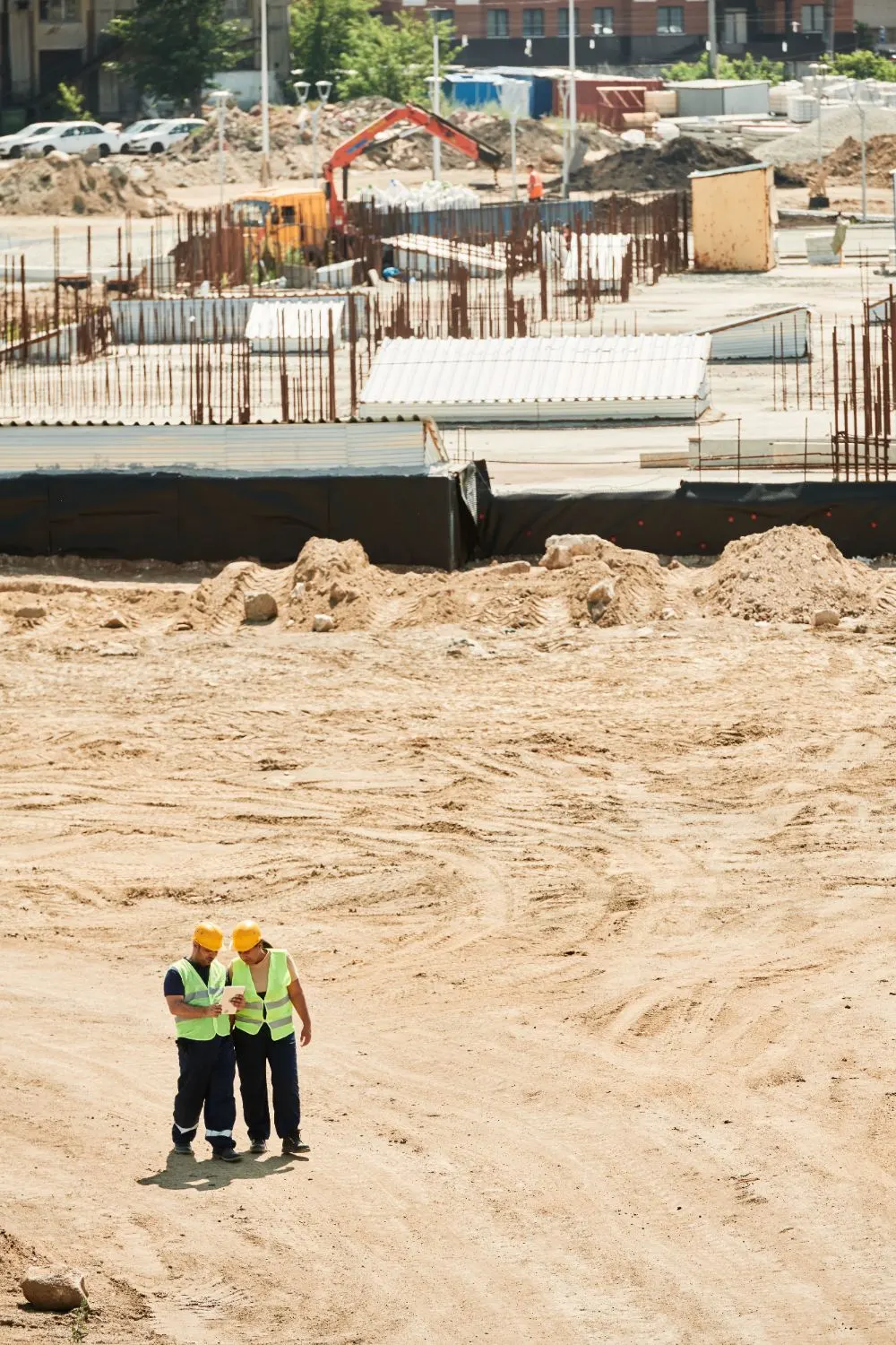 שני אנשי שטח עם טאבלט